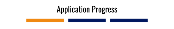 Application Progress - Step 1 of 3